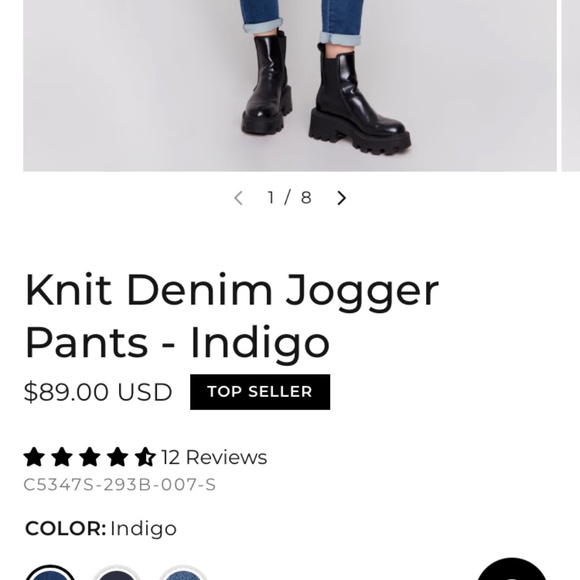 Charlie B Jeans-Stretch Denim Jogger Pants - Picture 8 of 8